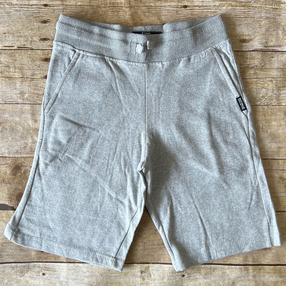 Buffalo David Bitton Boys Evan Slim‎ Straight Fit Shorts Heather Grey Size 8